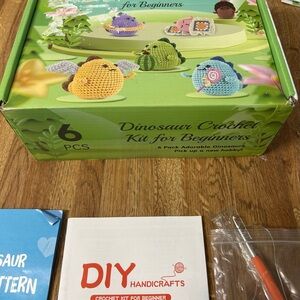 Crochet kit for kids (beginner) 6 dinosaurs slightly used
